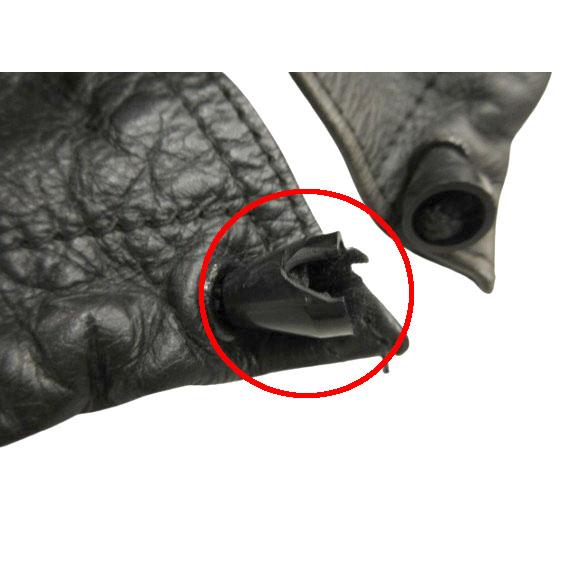 【中古】エアロレザー AEROLEATHER フィッシュテール レザーコート 本革 REGULAR 黒 ブラック ジップアップ エアロレザー AEROLEATHER フィッシュテール レザーコート 本革