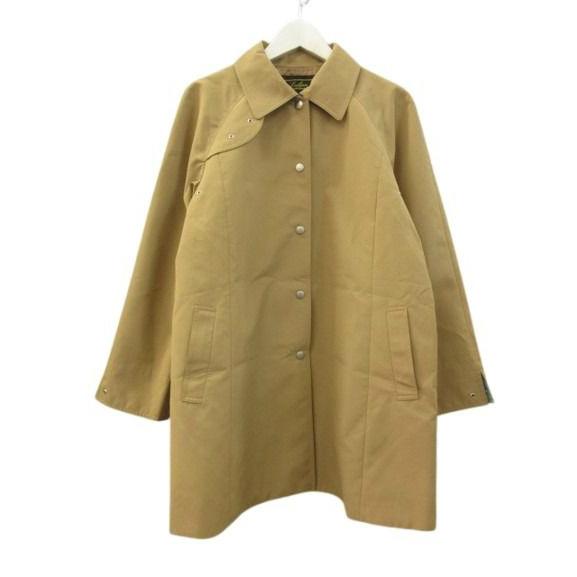 レリアン Leilian ステンカラーコート 膝丈 長袖 ベージュ 11号 L 上着 