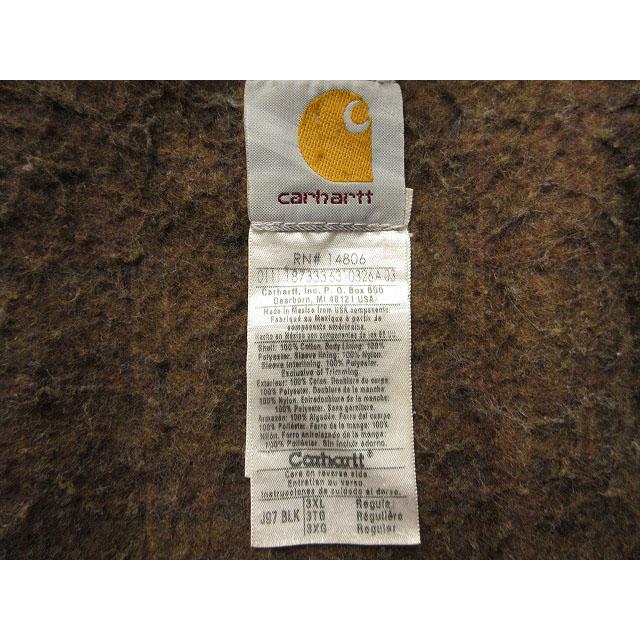 【メキシコ製】カーハート　デトロイトジャケット　BLK　フェード　3XL　星条旗 美品メキシコ製Carharttデトロイトジャケット裏地ブランケットブラック