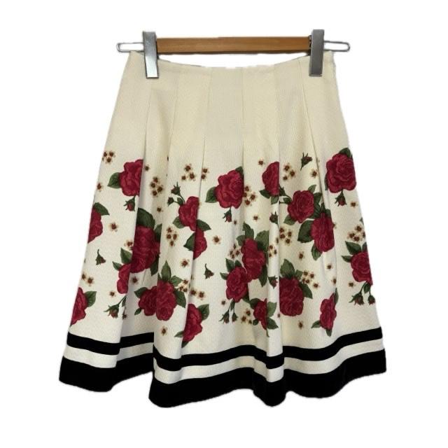 エムズグレイシー　花柄フレアスカート サイズ38 エムズグレイシー M'S GRACY フレア スカート 36 バラ ローズ 花柄