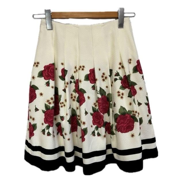 エムズグレイシー M'S GRACY フレア スカート 36 バラ ローズ 花柄
