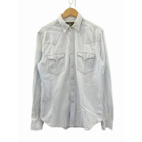 ダブルアールエル RRL デニムウエスタンシャツ 長袖 ライトブルー M