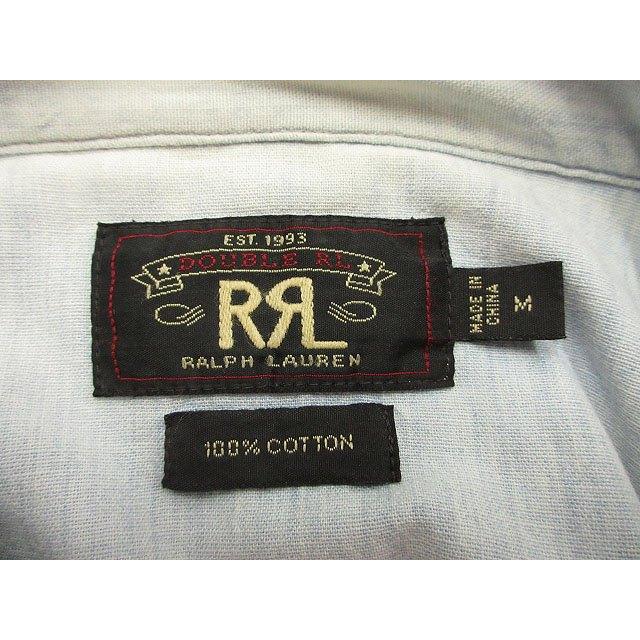 【中古】ダブルアールエル RRL デニムウエスタンシャツ 長袖 ライトブルー M メンズ ダブルアールエル RRL デニムウエスタンシャツ 長袖 ライトブルー M