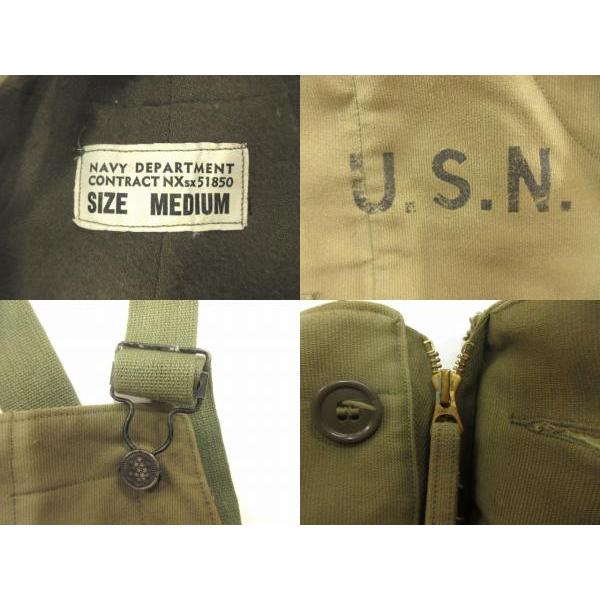 ヴィンテージ VINTAGE U.S.NAVY 40s デッキパンツ 後期 米軍 U.S.N 