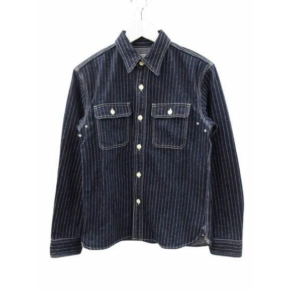 【中古】ザ フラットヘッド THE FLAT HEAD 7012W デニムワークシャツ ウォバッシュ ストライプ 36 メンズ ザ フラットヘッド THE FLAT HEAD 7012W デニムワークシャツ