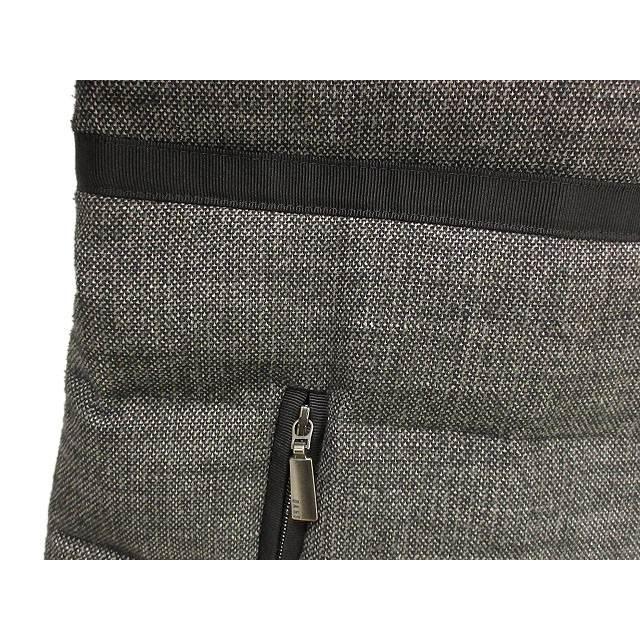 ダックス DAKS ツイード ダウンコート フォックスファー付き 40 グレー