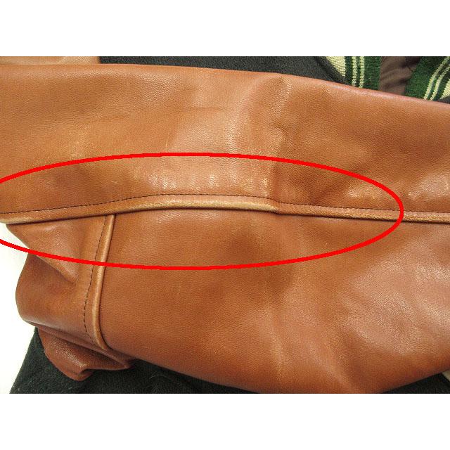 Whitesville ホワイツビル 袖レザー スタジャン 40 グリーン ブラウン