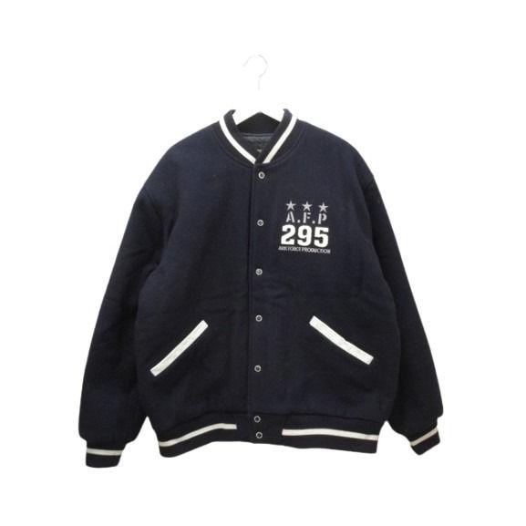 ドゥアラット DOARAT ウール 中綿 スタジャン L ネイビー アウター