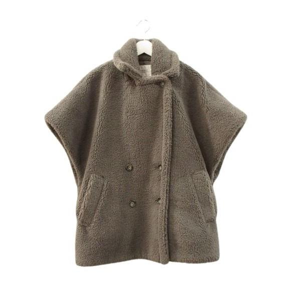 【中古】アルページュ ストーリー Arpege story ボアポンチョコート 2 グレー ベスト ジレ 上着 アウター レディース Arpege story アルページュ ストーリー ボアポンチョコート 2 グレー