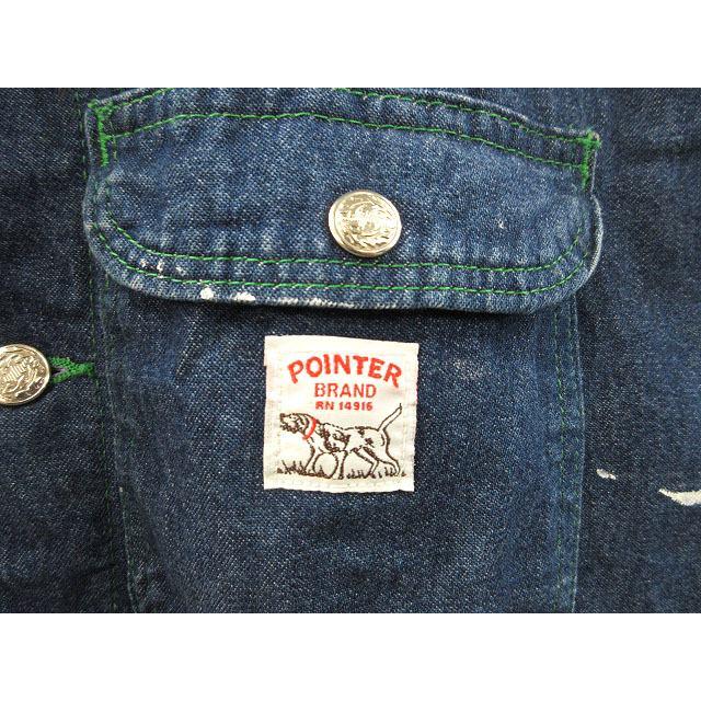ポインター POINTER デニムカバーオール ジャケット USA製 インディゴ
