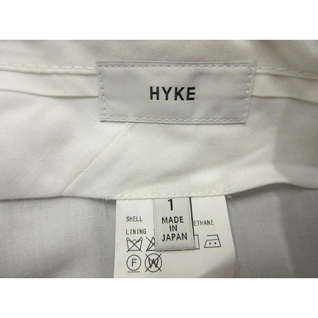 ハイク HYKE ウール タックパンツ 202-13188 黒 ブラック 1 ワイド