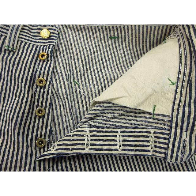 シュガーケーン SUGAR CANE ヒッコリーストライプ ワークパンツ W32