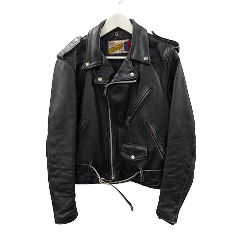 SCHOTT 90s 618 ブラックレザーダブルライダースジャケット 38 ショット SCHOTT 90s バイカータグ 後期 618 レザー ダブルライダース