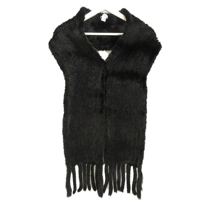 ジバンシィ GIVENCHY ファー ストール ショール 黒 ブラック 毛皮