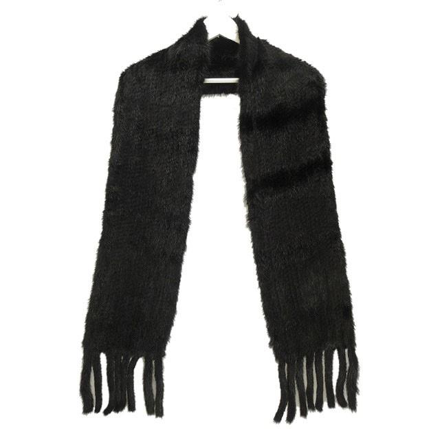 ジバンシィ GIVENCHY ファー ストール ショール 黒 ブラック 毛皮