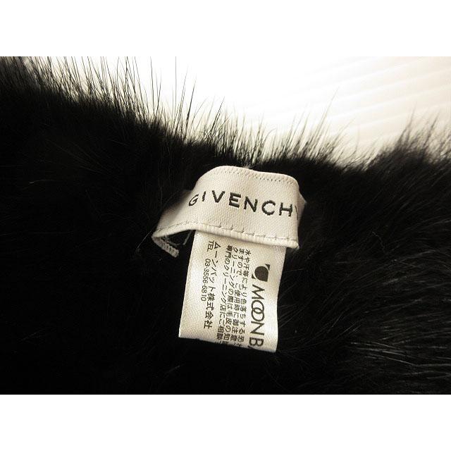 ジバンシー ショール ブラック ウール ファー レディース Givenchy 【中古】 ジバンシィ GIVENCHY ファー ストール ショール 黒 ブラック 毛皮