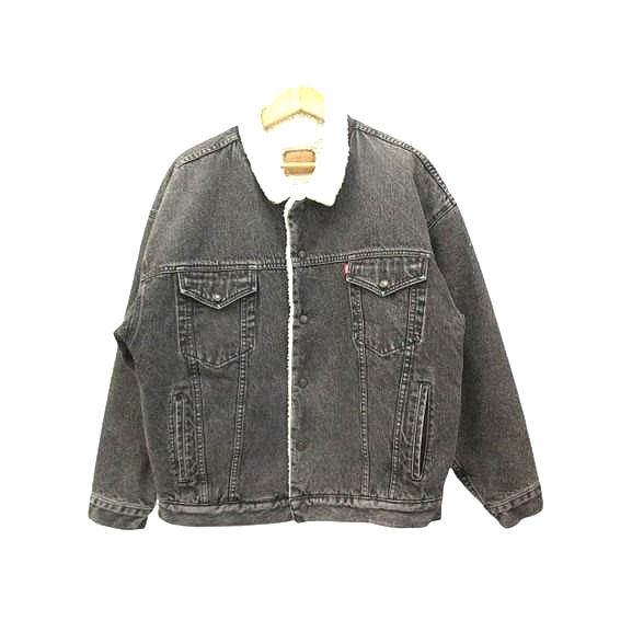 【中古】リーバイス Levi's 06609 デニムボアジャケット ブラックデニム ジージャン ビッグサイズ ブラック XG Levi's（リーバイス） Levi's 06609 デニムボアジャケット ブラック