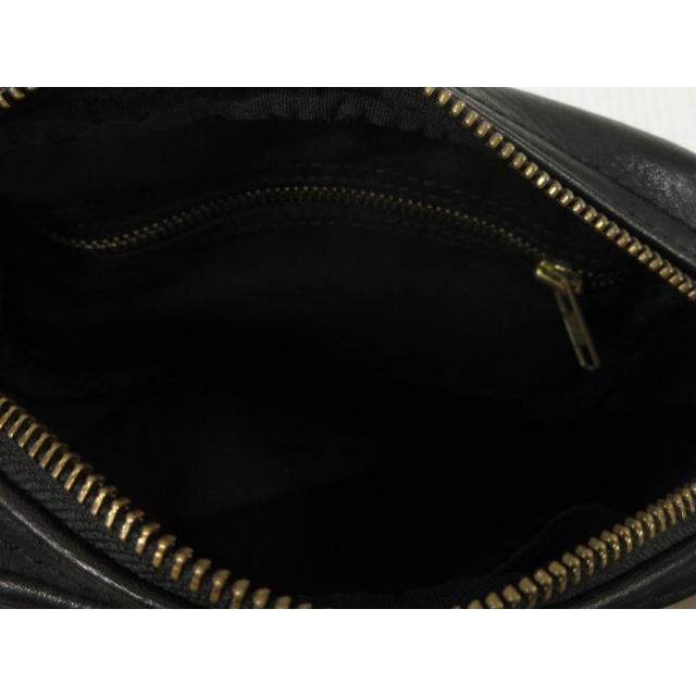 ダブルアールエル RRL ショルダー バッグ ステッチ 加工 ブラック 黒