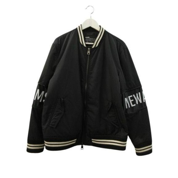 NEWAMS ニューアムス ボンバージャケット ブラック 黒 長袖 M 上着 