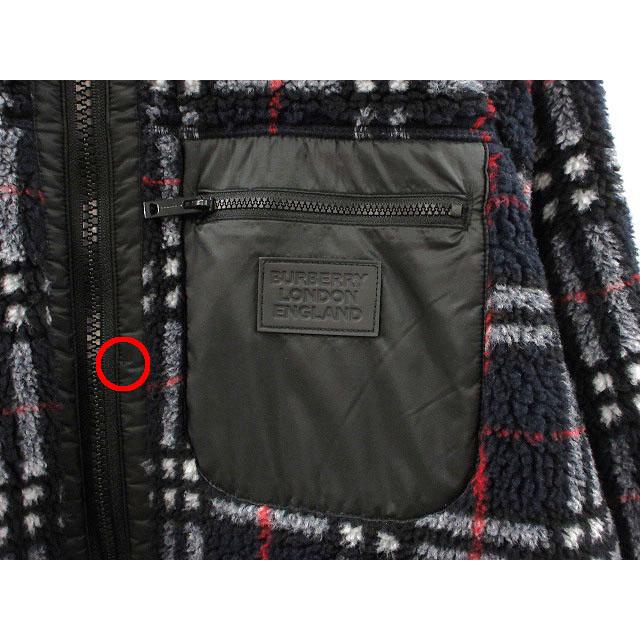 BURBERRY（バーバリー） フリース ジャケット チェック M ネイビー 紺