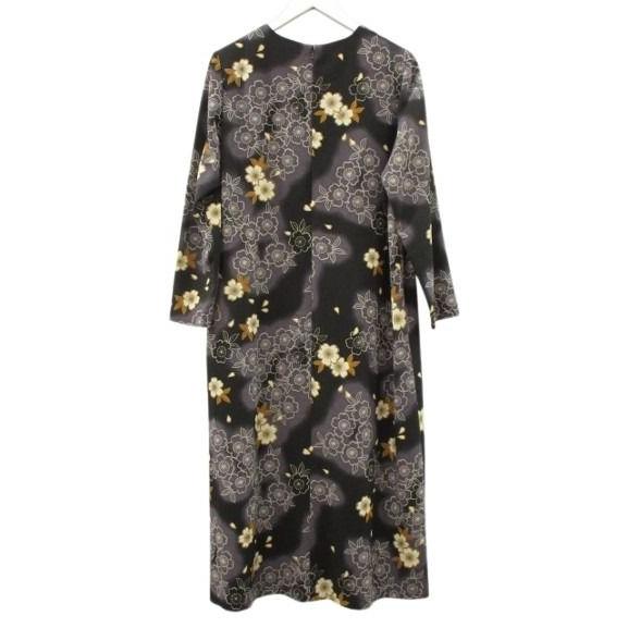 新品タグ付　詩仙堂by HITOSHI ちりめんロングコート 和柄 シセンドウ 詩仙堂 HITOSHI TAMURA ちりめん 縮緬 ワンピース 桜