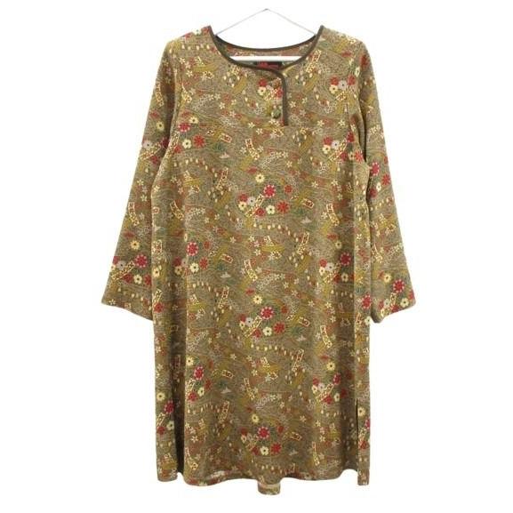 シセンドウ 詩仙堂 HITOSHI TAMURA ちりめん 縮緬 ワンピース