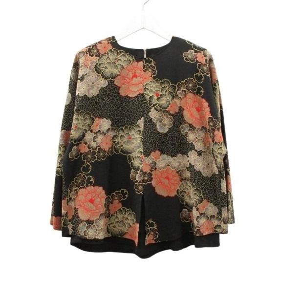 シセンドウ 詩仙堂 HITOSHI TAMURA ちりめん 縮緬 レイヤード ブラウス