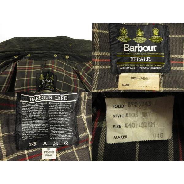 バブアー Barbour 80s 4ポケット ビデイル BEDALE オイルドジャケット