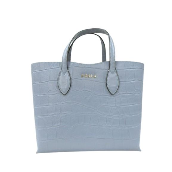 FURLA ERA S TOTE トートバッグ　ハンドバッグ FURLA（フルラ） FURLA ERA TOTE S トートバッグ クロコ型押し ライト