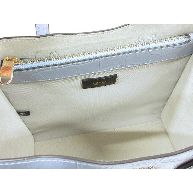 FURLA（フルラ） FURLA ERA TOTE S トートバッグ クロコ型押し ライト