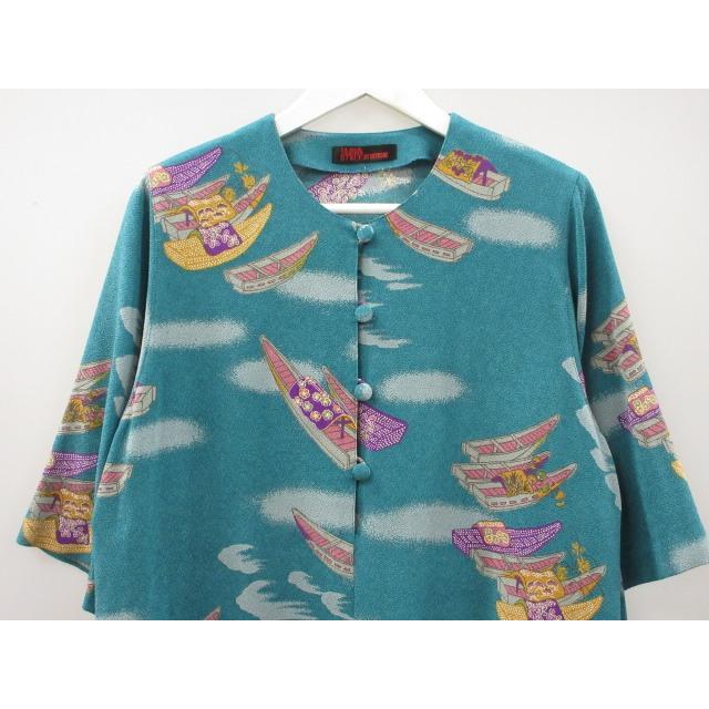 シセンドウ 詩仙堂 HITOSHI TAMURA ちりめん 縮緬 ワンピース 半袖 和