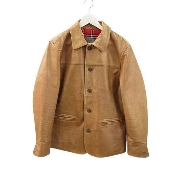 美品 BOLINI ボリーニ カウレザー ジャケット ブルゾン 牛革 48 BOLINI ボリーニ レザージャケット カウハイド 48 ブラウン 革ジャン