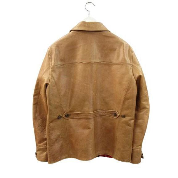 美品 BOLINI ボリーニ カウレザー ジャケット ブルゾン 牛革 48 BOLINI ボリーニ レザージャケット カウハイド 48 ブラウン 革ジャン