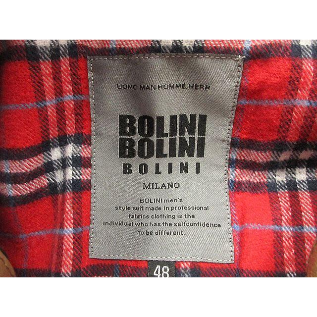 美品 BOLINI ボリーニ カウレザー ジャケット ブルゾン 牛革 48 中古・古着通販】BOLINI (ボリーニ) レザージャケット ブラウン サイズ