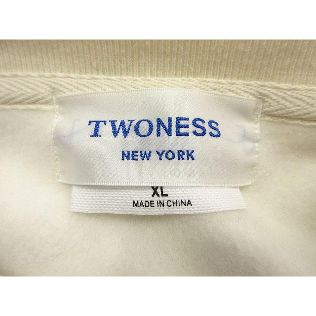 TWONESS トゥーネス WORLD TOUR CREW プリントスウェット IND5000CC アイボリー XL 長袖 トレーナー トップス メンズ_2