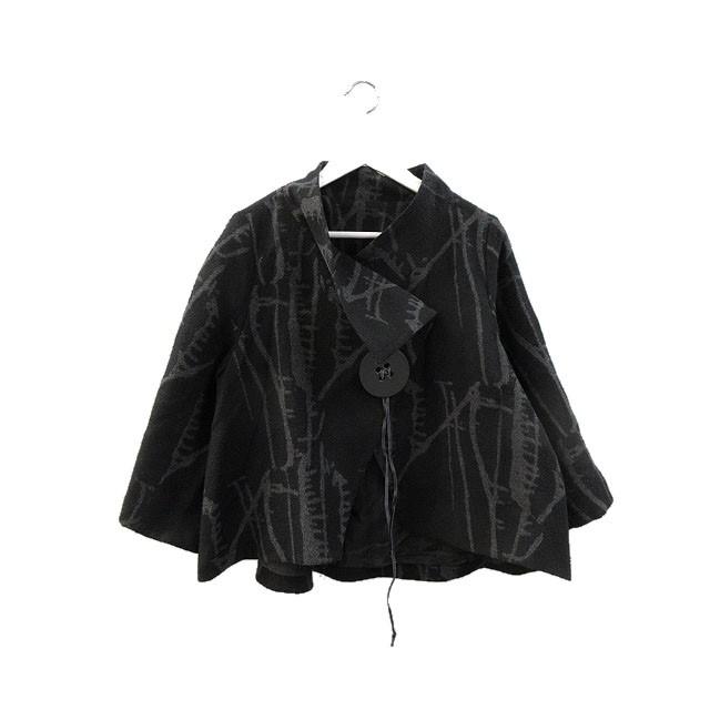 センソユニコ 芽風ジャケット未使用 センソユニコ 芽風 レザーボタン ジャケット ショートコート