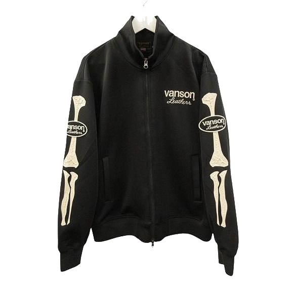 バンソン VANSON ボーン スカル トラックジャケット 立体プリント