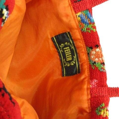 kana♡　新品未使用★フェイラー ハイジ 巾着 赤 完売品 フェイラー FEILER ハイジ 巾着 ミニトート 手提げ ハンドバッグ 赤