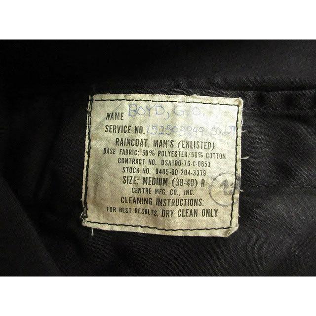 ヴィンテージ VINTAGE U.S.NAVY 米軍 70s レインコート ステンカラーコート M メンズの画像