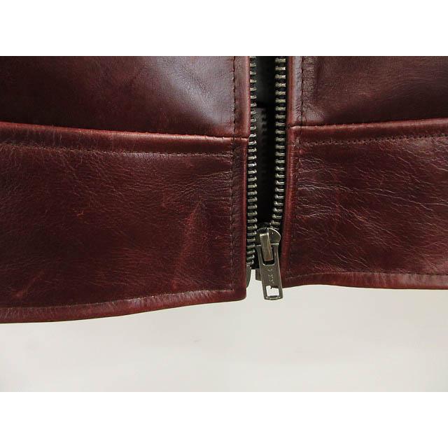 ボリーニ BOLINI レザージャケット シングルライダース ブラウン 48