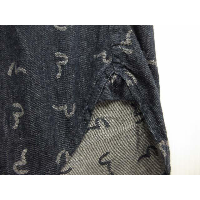EVISU（エヴィス） カモメ総柄 ボタンダウンシャツ ジャガード デニム