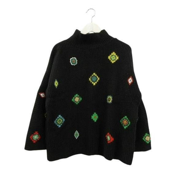 H&M エイチ&エム × KENZO ケンゾー ニット 長袖 ハイネック ブラック