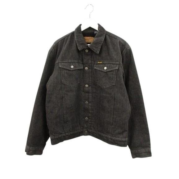 ラングラー シェルパ トラッカージャケット ブラックデニム 裏ボア 黒 M ラングラー WRANGLER シェルパ トラッカージャケット ブラックデニム