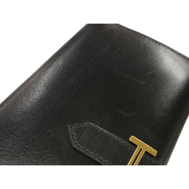HERMES（エルメス） クラシック ベアン 長財布 ブラック 黒 ゴールド
