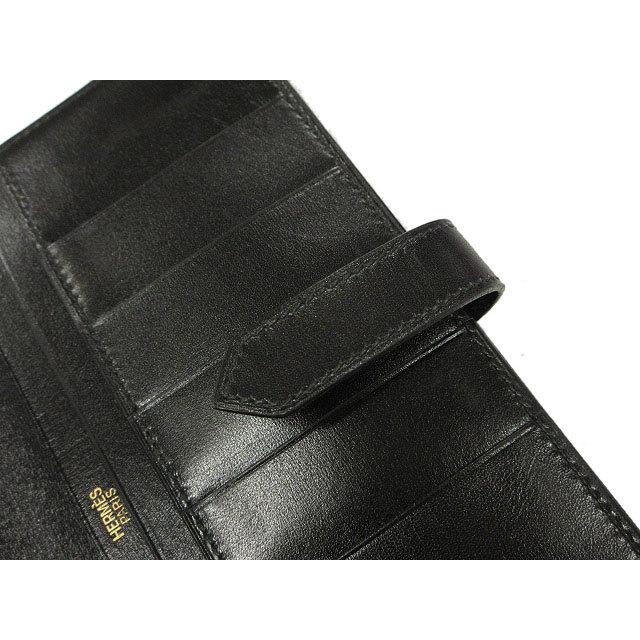 HERMES（エルメス） クラシック ベアン 長財布 ブラック 黒 ゴールド