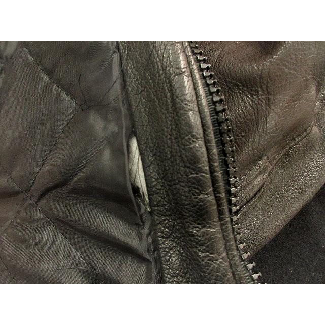 CHAMPLAIN LEATHER レザージャケット USA製 40 黒 ブラック 革ジャン