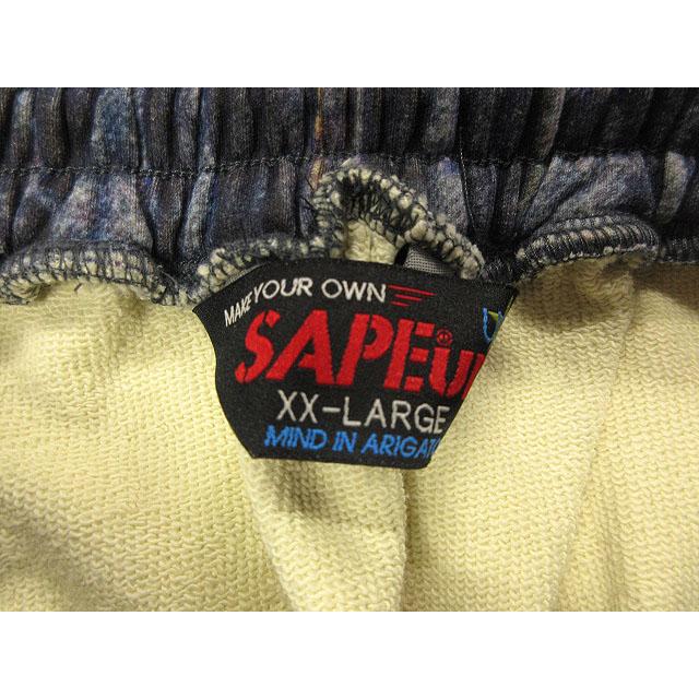 SAPEur サプール 5550XX SWEAT PANTS デニム転写プリント スウェット 