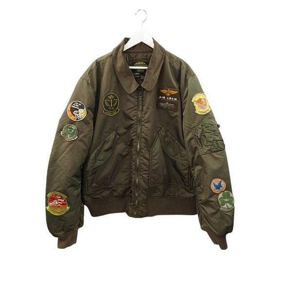 アルファ ALPHA CWU-45/P フライトジャケット 5XL カーキ系 アルファ ALPHA CWU-45/P フライトジャケット 5XL カーキ系 ワッペン