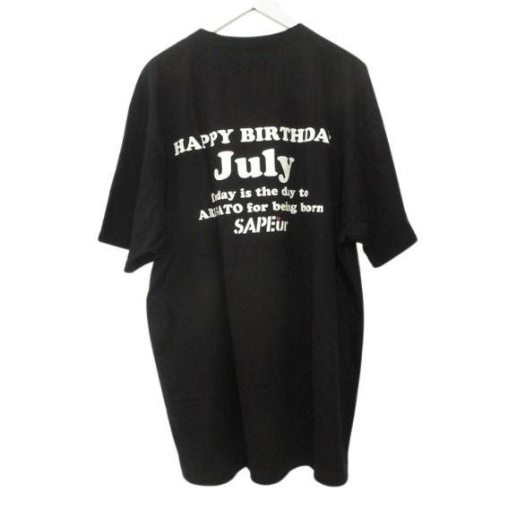 サプール SAPEur Tシャツ 半袖 XXL カットソー プリント ブラック 黒 