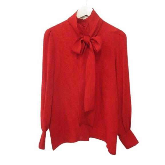 【希少/美品】クリスチャンディオール♡ボウタイ 長袖ブラウス Mサイズ Christian Dior（クリスチャン・ディオール） ボウタイシャツ M